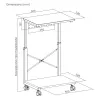 Carrello CPU con ripiano NanoRS, max 80 kg, regolabile in altezza 550–850 mm, RS430