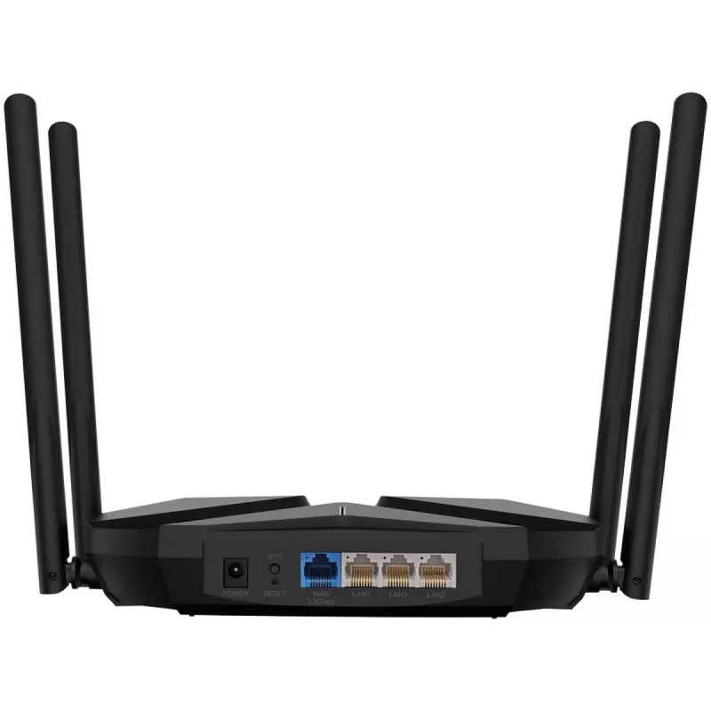 Router da tavolo MERCUSYS MR85X AX3000 dual band Wi-Fi 6, 3000 Mbit/s, 4 antenne, 3 porte Gigabit LAN, nero