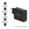 Qoltec 51716 caricabatterie da parete 63 W, USB-C PD + USB QC 3.0, 5-20 V 1,5-3 A, nero