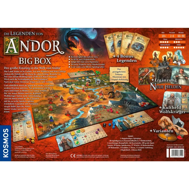 Kosmos Andor The Legends of Andor - Big Box gioco di carte viaggio/avventura