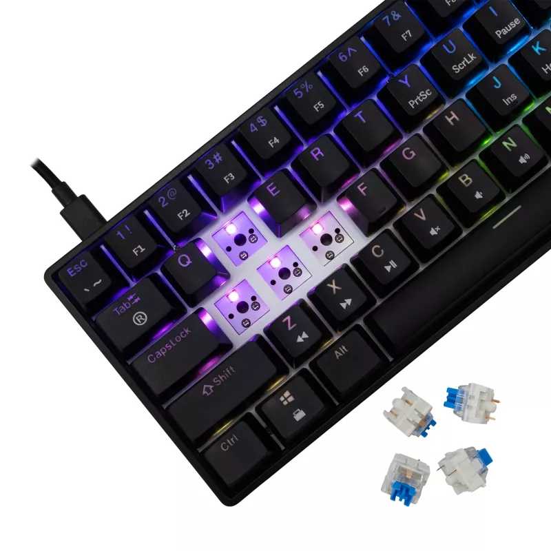 Tastiera meccanica White Shark Shinobi-2 switch Blue nera layout US