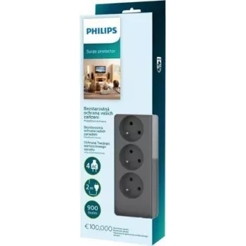 Philips SPN3140A/60 ciabatta con protezione da sovratensioni, 4 prese, 2 m