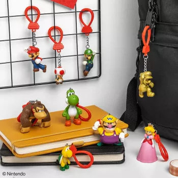 Portachiavi Backpack Buddies Paladone Super Mario VKE confezione da 24 pz – personaggi assortiti, accessori da collezione