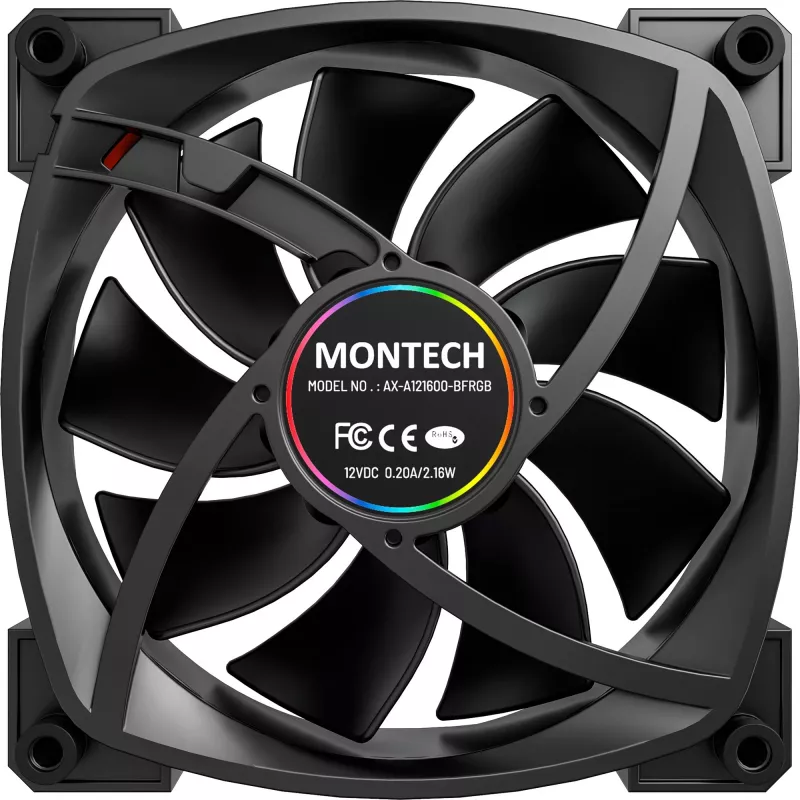 Ventole per case MONTECH AX120 120mm ARGB confezione da 3 - nero