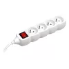PowerWatch 3 m (4 prese) bianco con interruttore