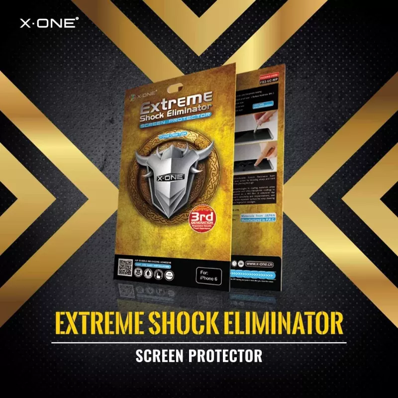 Pellicola protettiva per schermo X-ONE Extreme Shock Eliminator per iPhone X — nero, antishock, durevole