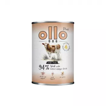 Ollo Plus Collagen vitello 400 g scatoletta per cani