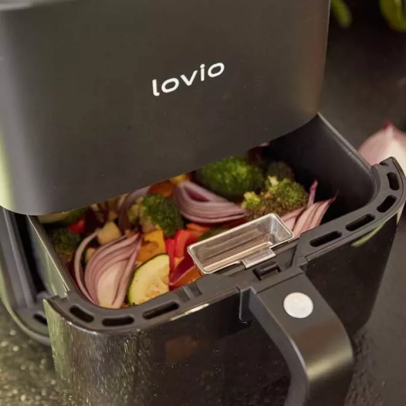 Friggitrice ad aria Lovio LVAF001BK 5 l nera — friggitrice ad aria compatta, capacità 5 litri
