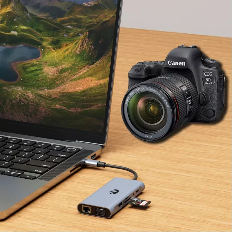Adattatore USB-C 11-in-1 Hawk HW-HUB1101 — hub multiporta con 11 connessioni