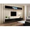 Armadietto Cama VIGO 90 chiuso 90/35/32 bianco/nero lucido