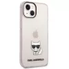 Karl Lagerfeld KLHCP14MCTRI iPhone 14 Plus / 15 Plus 6.7 cover rigida rosa / rosa trasparente Choupette Body