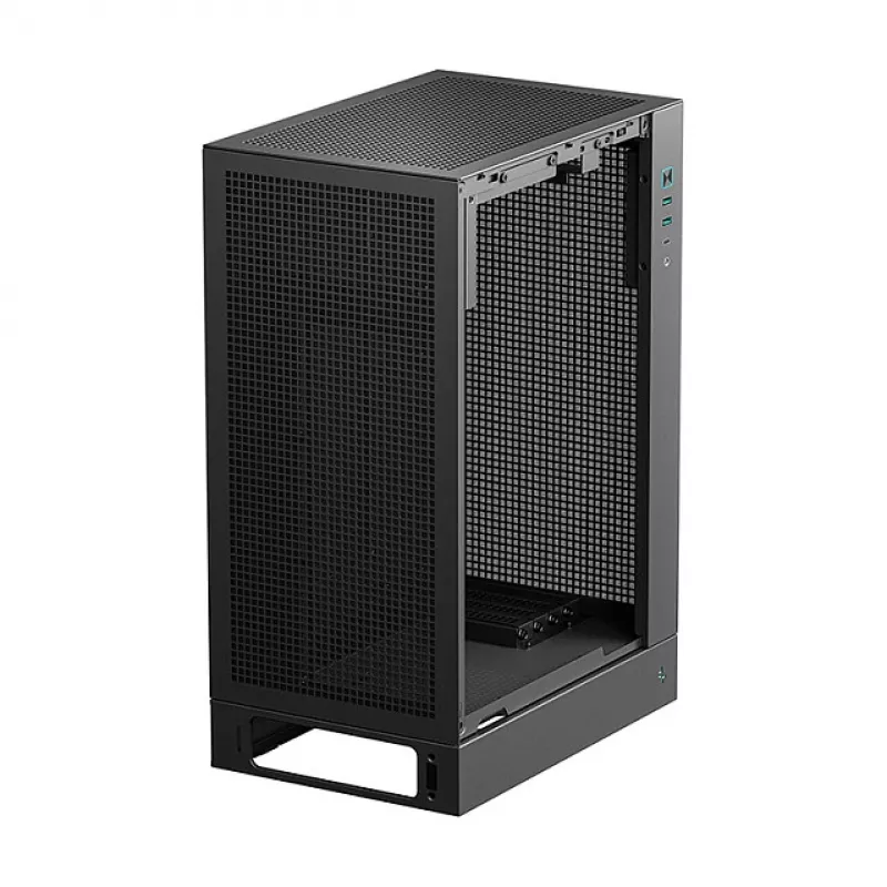 Case PC DeepCool CH170 PLUS Tower nero – micro-ATX/mini-ITX, vetro temperato, USB-C, alimentatore in alto