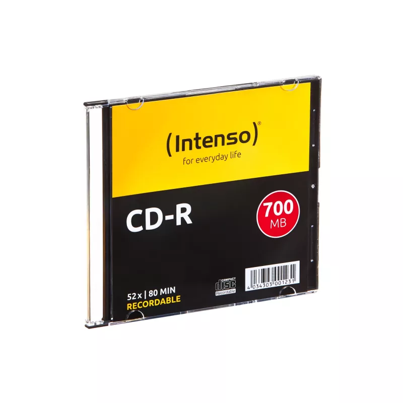 Intenso - 10 x CD-R - 700MB (80 Min) 40x - Slim Jewel Case - supporto di memoria (1001622)