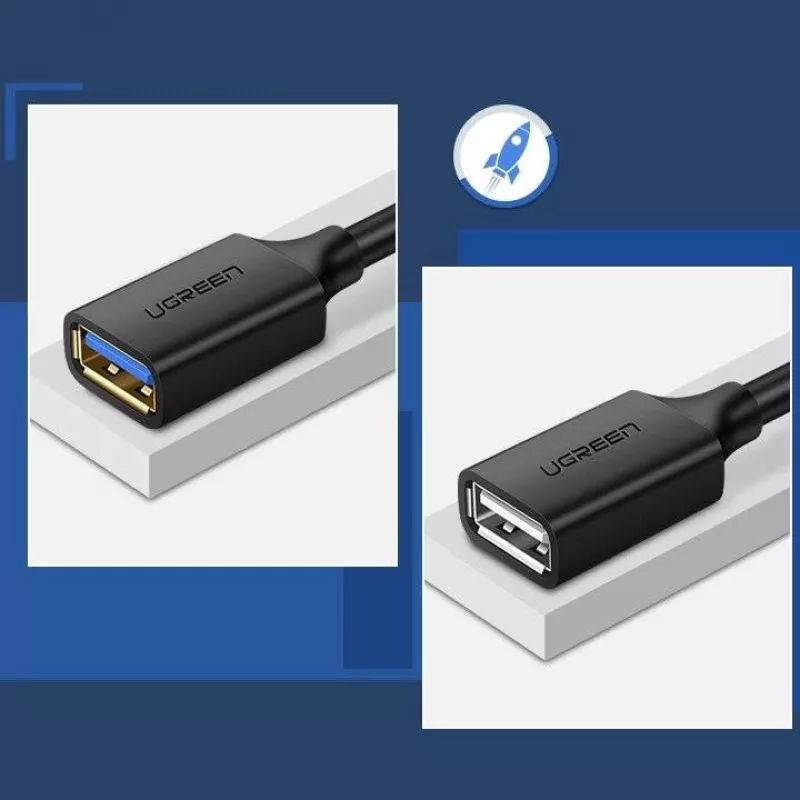 Adattatore prolunga USB 3.0 UGREEN 10368B — USB-A femmina a USB-A maschio, 1 m, nero