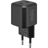 Caricabatterie da parete GOOBAY 75333 — caricabatterie universale AC-USB-C per interni, 2x USB-C, 35 W, nero
