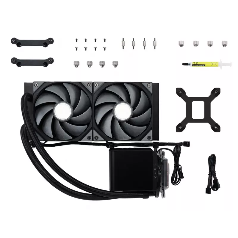 TRYX PANORAMA 240 kit raffreddamento a liquido processore 12 cm nero 1 pz.