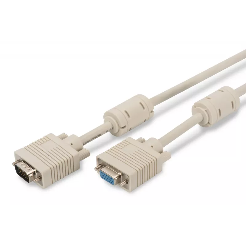Prolunga cavo monitor VGA DIGITUS AK-310203-030-E — 3 m, VGA (D-Sub) a VGA (D-Sub), 3Koax+7 fili, beige