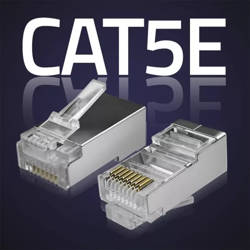 Connettore RJ45 modulare QOLTEC 54554 CAT5e FTP, 100 pz., argento, plastica, 11×22×18 mm