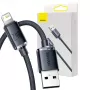 Baseus Crystal Shine Cavo USB a Lightning, 2,4A, 2m (nero)