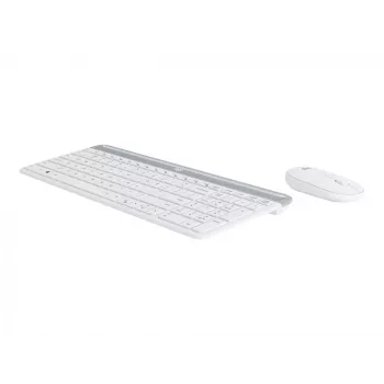Logitech Slim Wireless Combo MK470 - set tastiera e mouse - wireless - 2,4 GHz - spagnolo - off-white (920-009199)