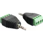 Adattatore di genere per cavi DeLOCK 65454 2,5 mm 4 poli nero verde