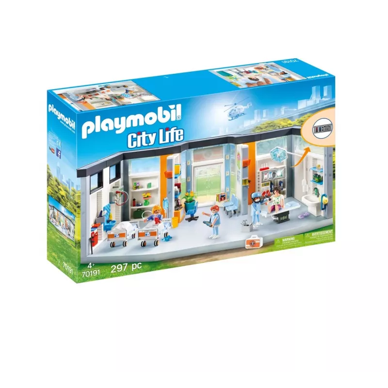 Personaggio Playmobil 70191 Padiglione ospedaliero arredato 297 pezzi
