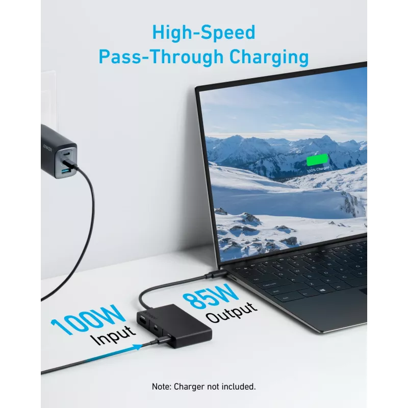 Anker 332 A8356G11 hub USB-C 5-in-1, HDMI 4K per un singolo display, nero