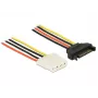 Delock 60136 cavo di alimentazione interno SATA 15 pin (M) a 4 pin (F), 0,2 m
