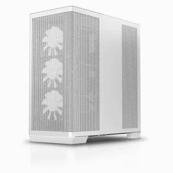 APNX case per PC Midi Tower C1-R-WT-v1 — bianco, supporta ATX/Micro-ATX/Mini-ITX, 3 ventole frontali da 120 mm preinstallate, 3 vani da 3,5