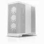 APNX case per PC Midi Tower C1-R-WT-v1 — bianco, supporta ATX/Micro-ATX/Mini-ITX, 3 ventole frontali da 120 mm preinstallate, 3 vani da 3,5