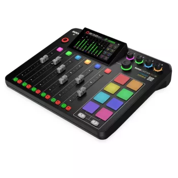 Controller da studio RØDE Caster Pro II nero — 4 combo XLR/TRS, 4 uscite cuffie, 8 pad, touchscreen, Wi‑Fi, Bluetooth, USB‑C