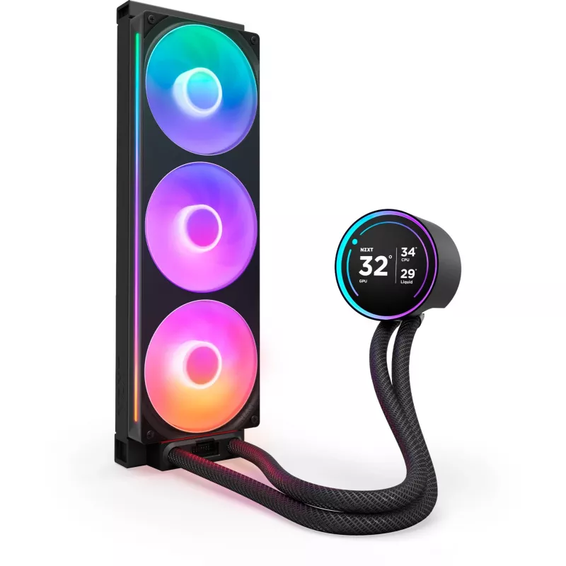 Dissipatore liquido all-in-one per processore NZXT Kraken Elite 360 RGB 12 cm nero 1 pz.