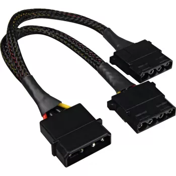 Sharkoon adattatore di alimentazione SATA a Y 4P Molex 0,15 m nero – Digitale/Dati – Alimentazione