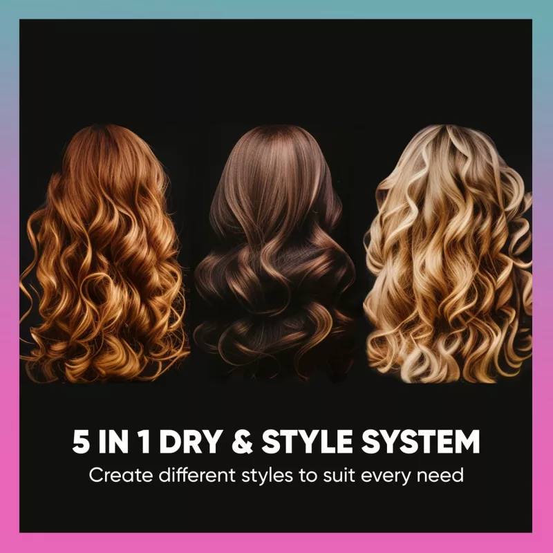 Styler per capelli SBB 5-in-1 Blowdry and Style SBDR-2850-EU — asciugacapelli multifunzione e strumento styling