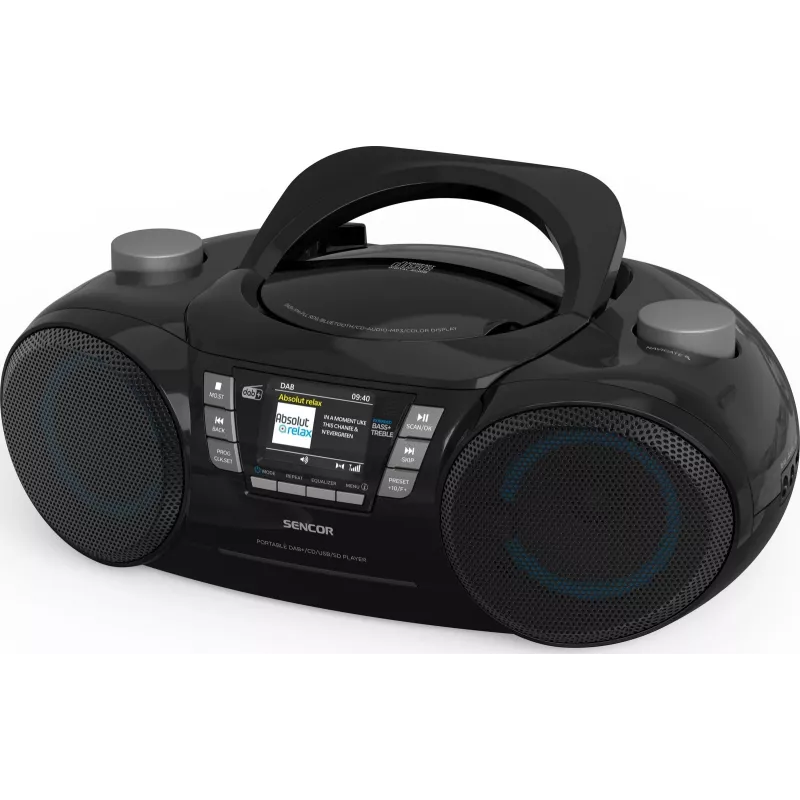 Sencor SPT 6510DB boombox portatile DAB+, CD/MP3/USB/SD, Bluetooth 5.3, FM RDS, 16 W, nero