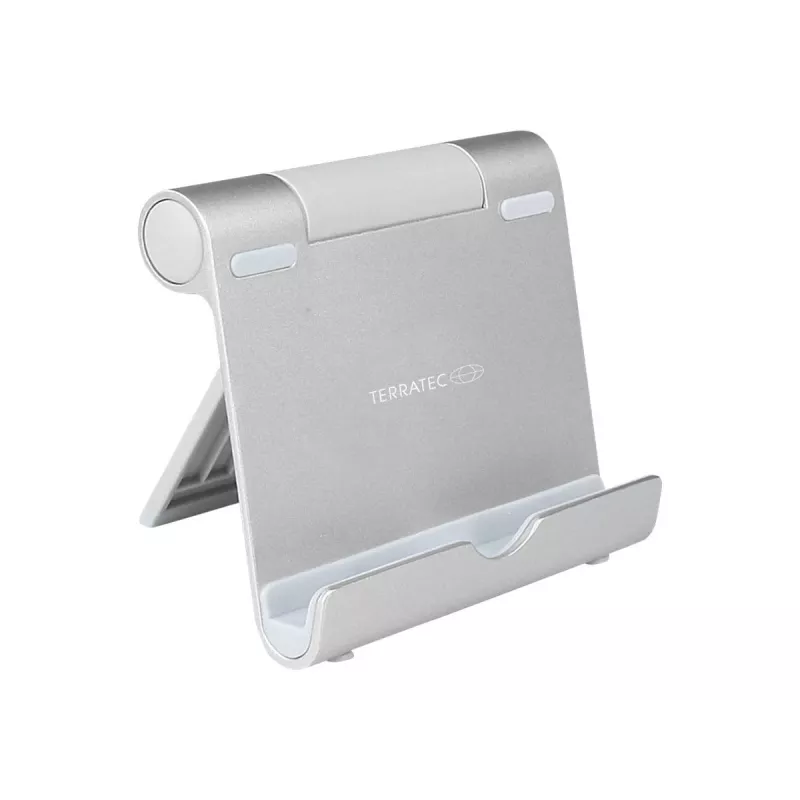 TERRATEC iTab S - Supporto per telefono cellulare / tablet - alluminio - argento - supporto da tavolo (219727)