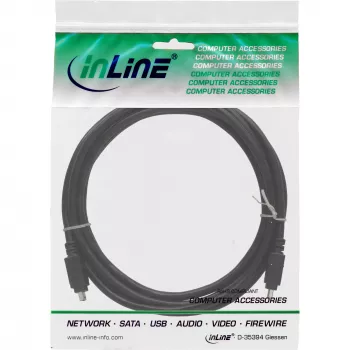 Cavo FireWire 400 1394 InLine 4 pin connettore maschio / connettore maschio 3 m