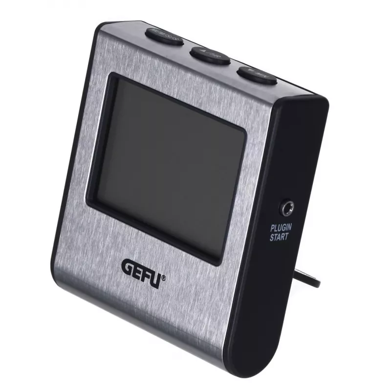 Termometro alimentare GEFU sonda digitale 0–250 °C, acciaio inox, sensore 16 cm