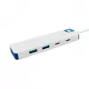 Hub USB-C HYPER HyperDrive Flex HD5200BUGL — 4 porte, blu