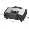 Clatronic WA 3606 macchina per waffle 2 waffle nero, acciaio inox 800 W