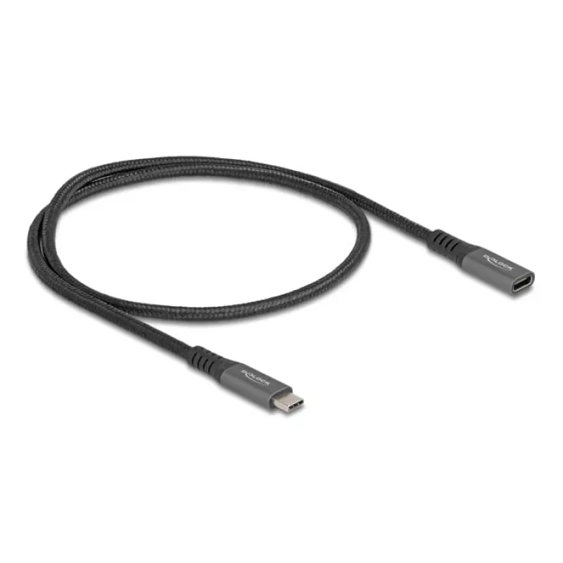 Prolunga USB DeLOCK Type-C maschio a femmina 10 Gbit/s 0,5 m grigio metallo