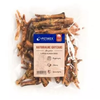 Snack da masticare PETMEX zampa di pollo 500 g — snack naturale di pollo da masticare per cani adulti, 500 g