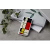 Custodia per smartphone iKins per iPhone XR Mondrian bianco – cover posteriore rigida protettiva