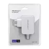 Qoltec 51039 alimentatore 65 W USB-C PD, 5–20,3 V, 2–3,25 A, cavo USB-C integrato, bianco