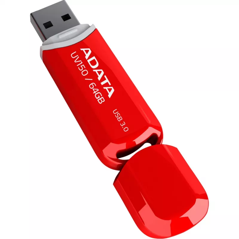 Chiavetta USB ADATA DashDrive UV150 64 GB, USB Type-A 3.2 Gen 1, rosso, design con cappuccio