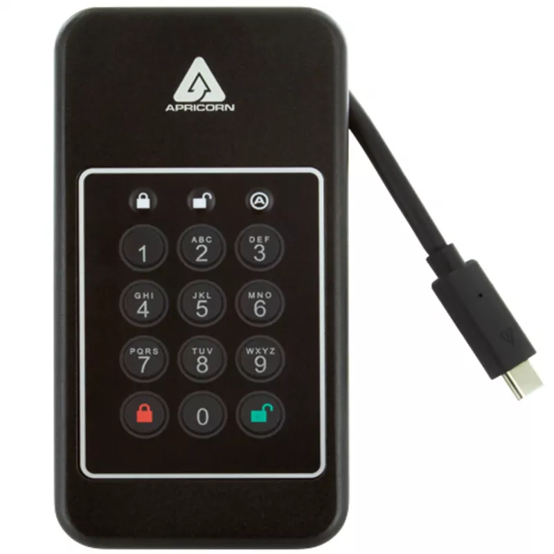 Apricorn Aegis NVX - SSD - 500 GB - USB 3.2 Gen 2 - conforme TAA (ANVX-500GB)