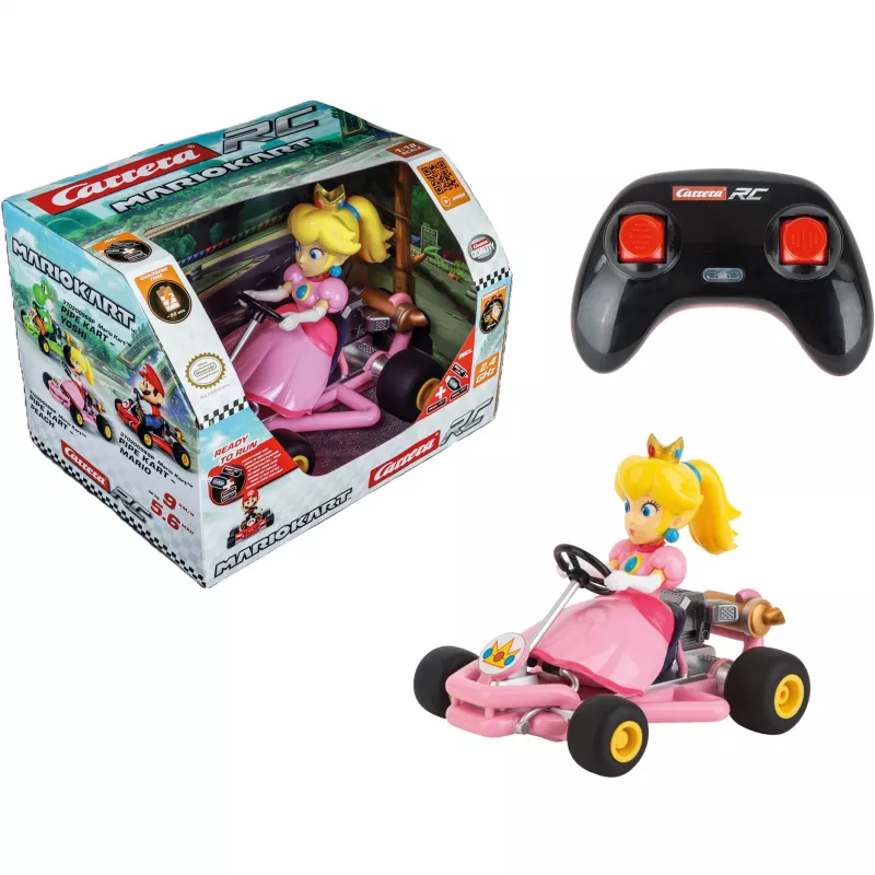 Carrera RC 370200986P Mario Kart Pipe Kart Peach, 2,4 GHz, autonomia della batteria 30 min, da 6 anni