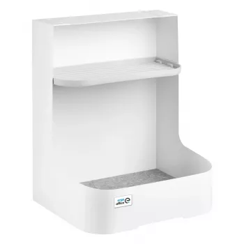 Ergo Office Scatola contenitore/organizer da sottoscrivania con vano accessori, bianco, max. 5 kg, ER-442