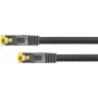 Cavo patch RJ45 Serie Python® con cavo Cat. 7, protezione linguetta (RNS®) e treccia in nylon, S/FTP, PiMF, senza alogeni, 600 MHz, OFC, nero, 0,5 m (8070PY-005S)
