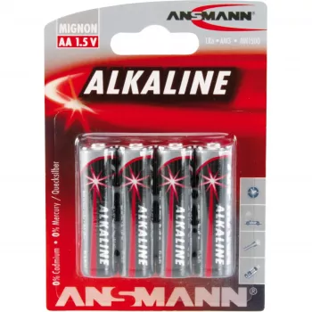 Batteria monouso Ansmann 5015563 alcalina AA nero grigio